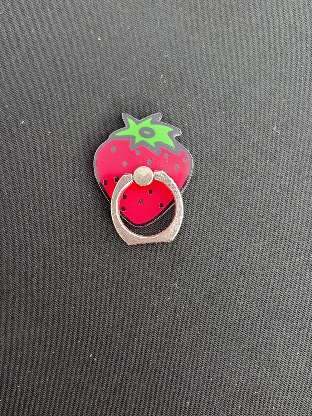 Strawberry Phone Ring Holder - Red/Green